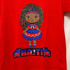 Girl Haiti flag t-shirt